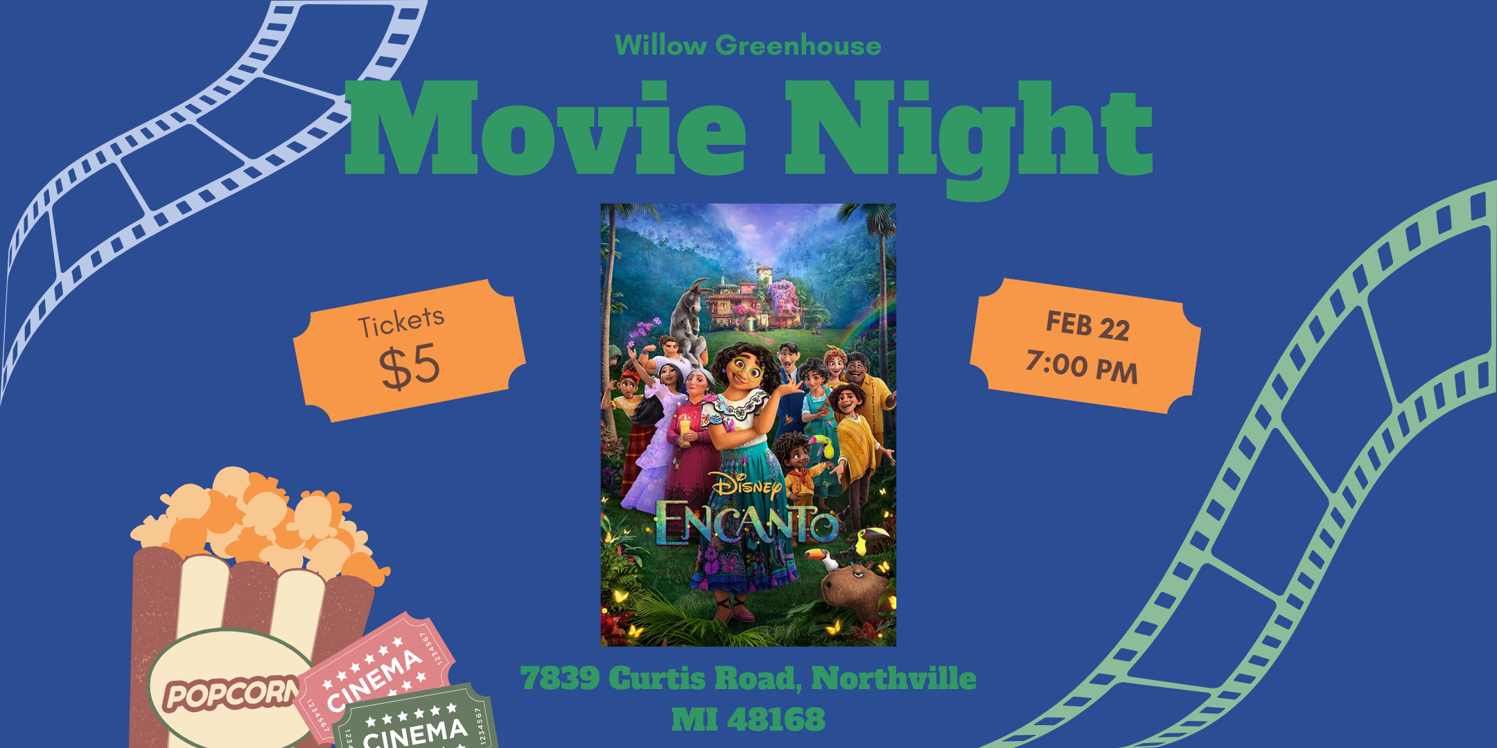 Movie Night Encanto at Willow Greenhouse