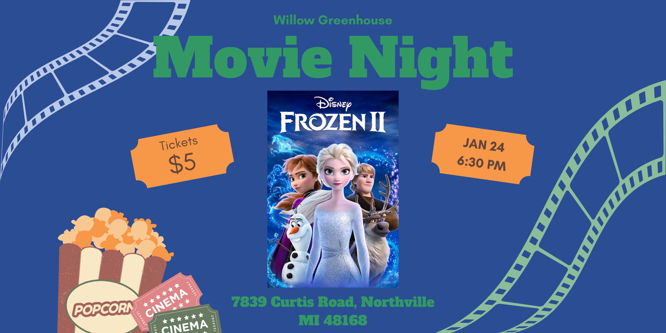 Movie Night: Frozen 2 at Willow Greenhouse